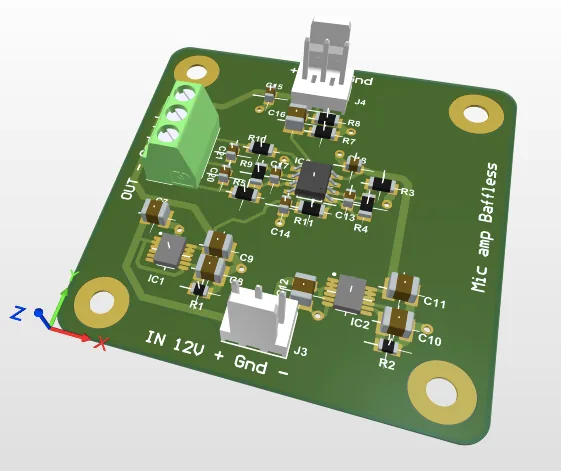 Ultra low noise microphone preamp for an electret capsule